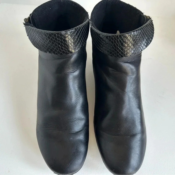 🗻 REIKER BLACK ANKLE BOOT - Sz 7.5 - LEATHER UPPER‎ - - Picture 3 of 6